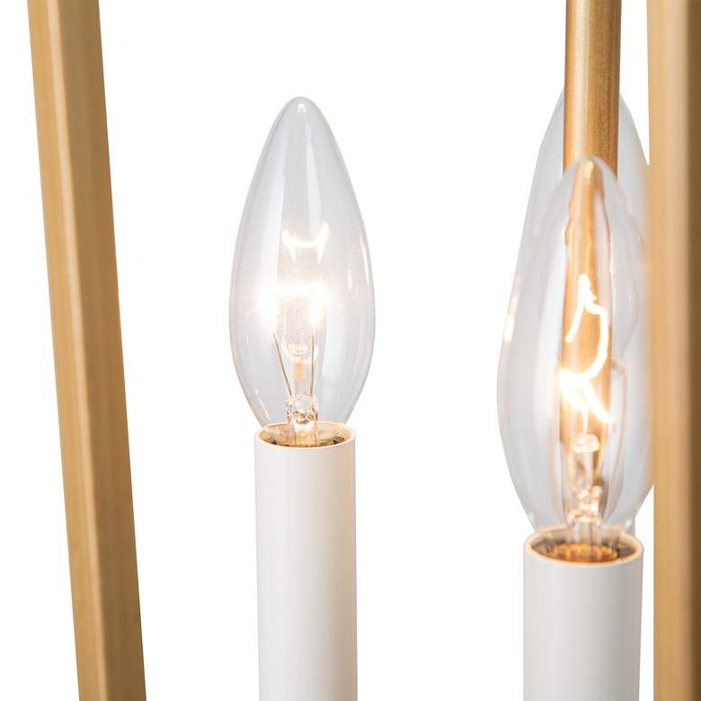Image 3 Sinfi 10 1/4" Wide Brushed Gold Iron 4-Light Foyer Chandelier more views