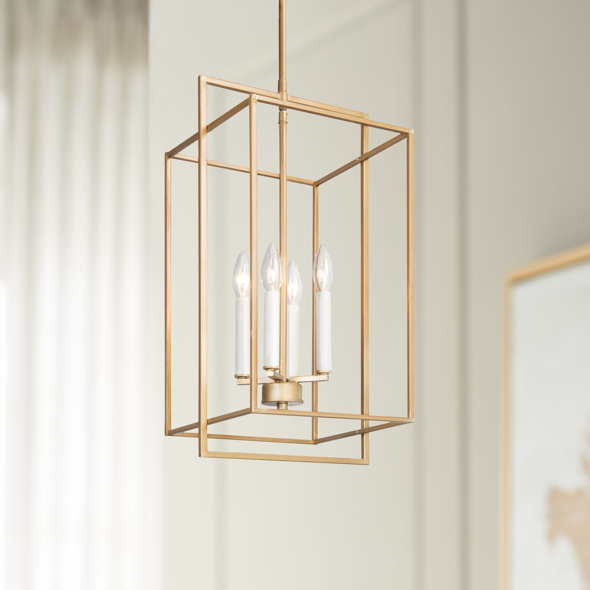 gold foyer pendant