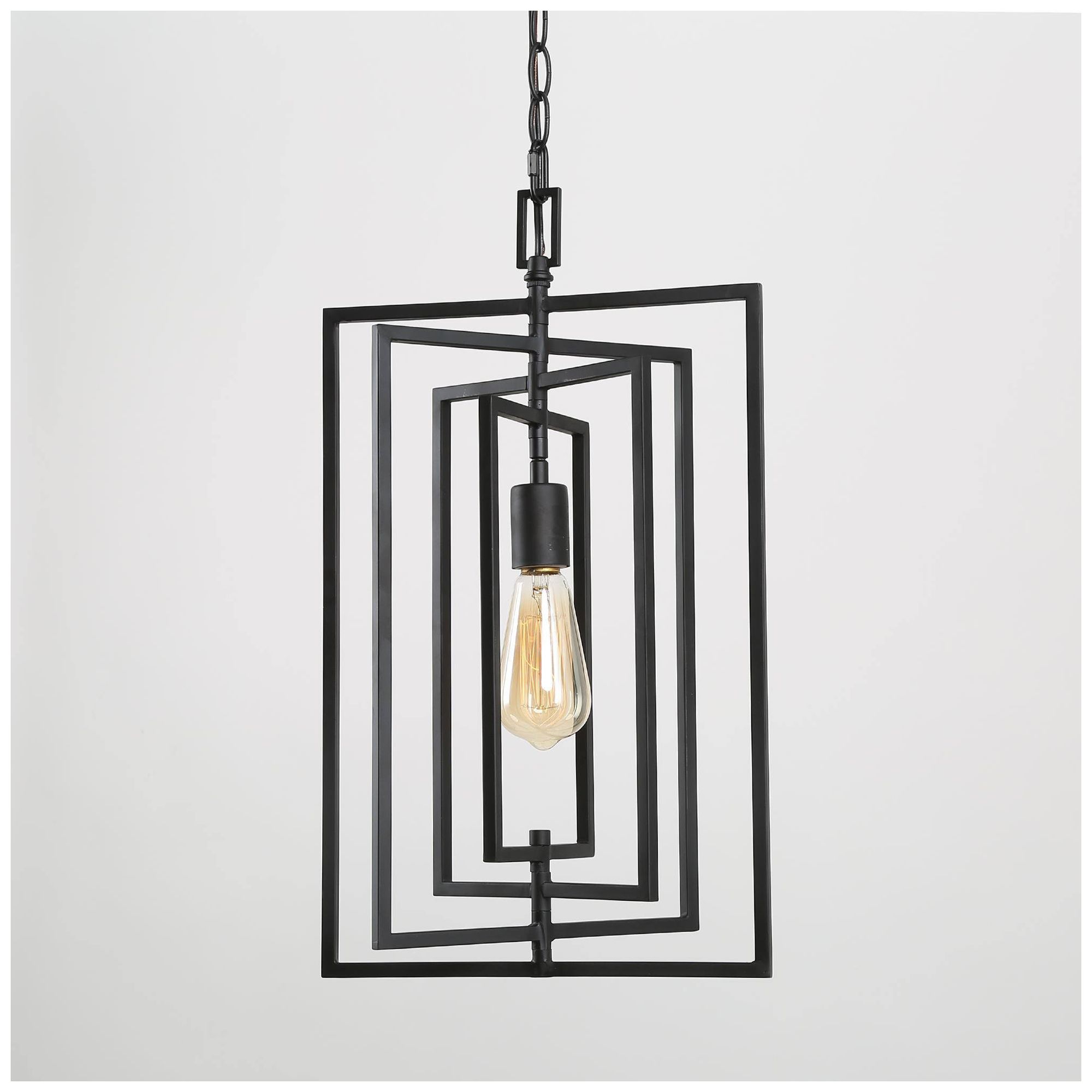 Image 3 Sinfi 12"W Matte Black and Metal 1-Light Pendant more views