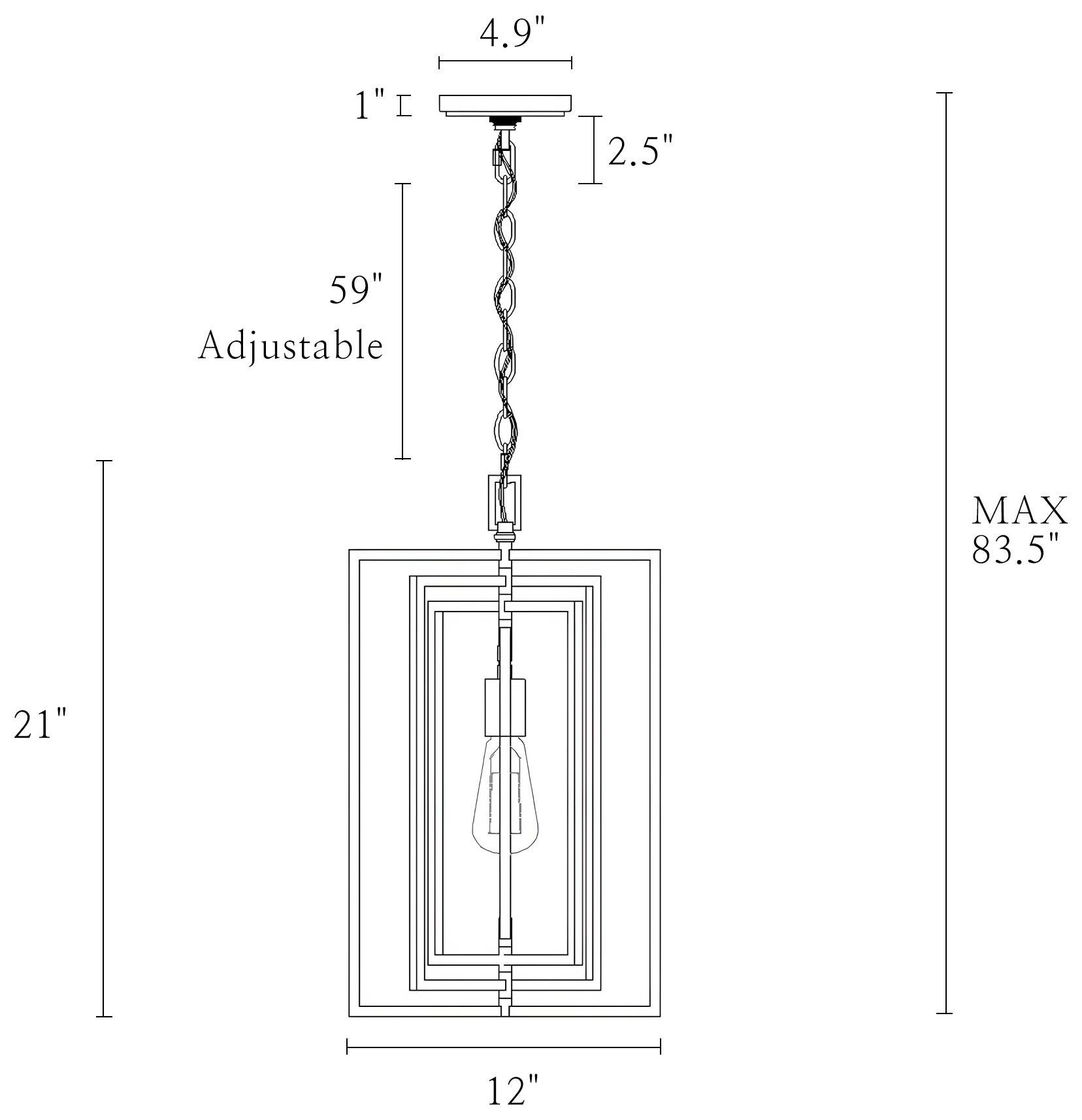 Sinfi 12"W Matte Black and Satin Brass Metal 1-Light Pendant