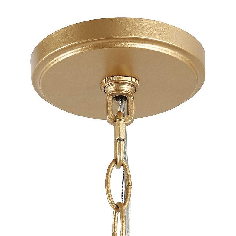 Image 3 Sinfi 14" Wide Gold Metal 4-Light Open Cage Chandelier more views