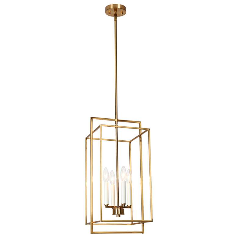 Image 1 Sinfi 4-Light Gold Lantern Chandelier