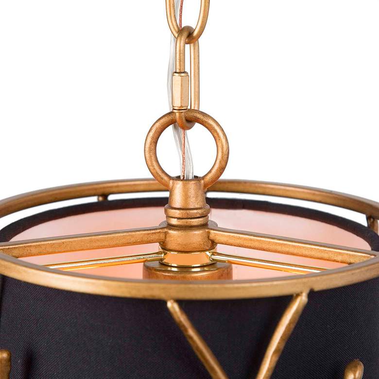 Image 4 Sinfi 7 1/2" Wide Black and Gold Mini Pendant Light more views