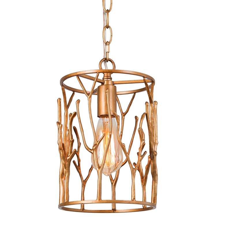 Image 2 Sinfi 7 1/2" Wide Open Vibe Pattern Gold Finish Mini Pendant Light