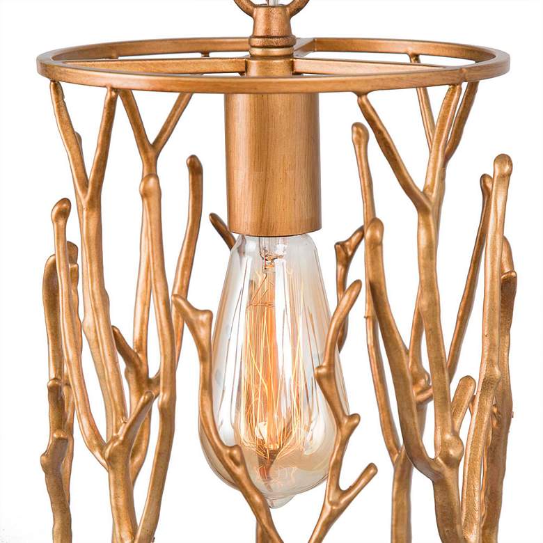 Image 3 Sinfi 7 1/2" Wide Open Vibe Pattern Gold Finish Mini Pendant Light more views