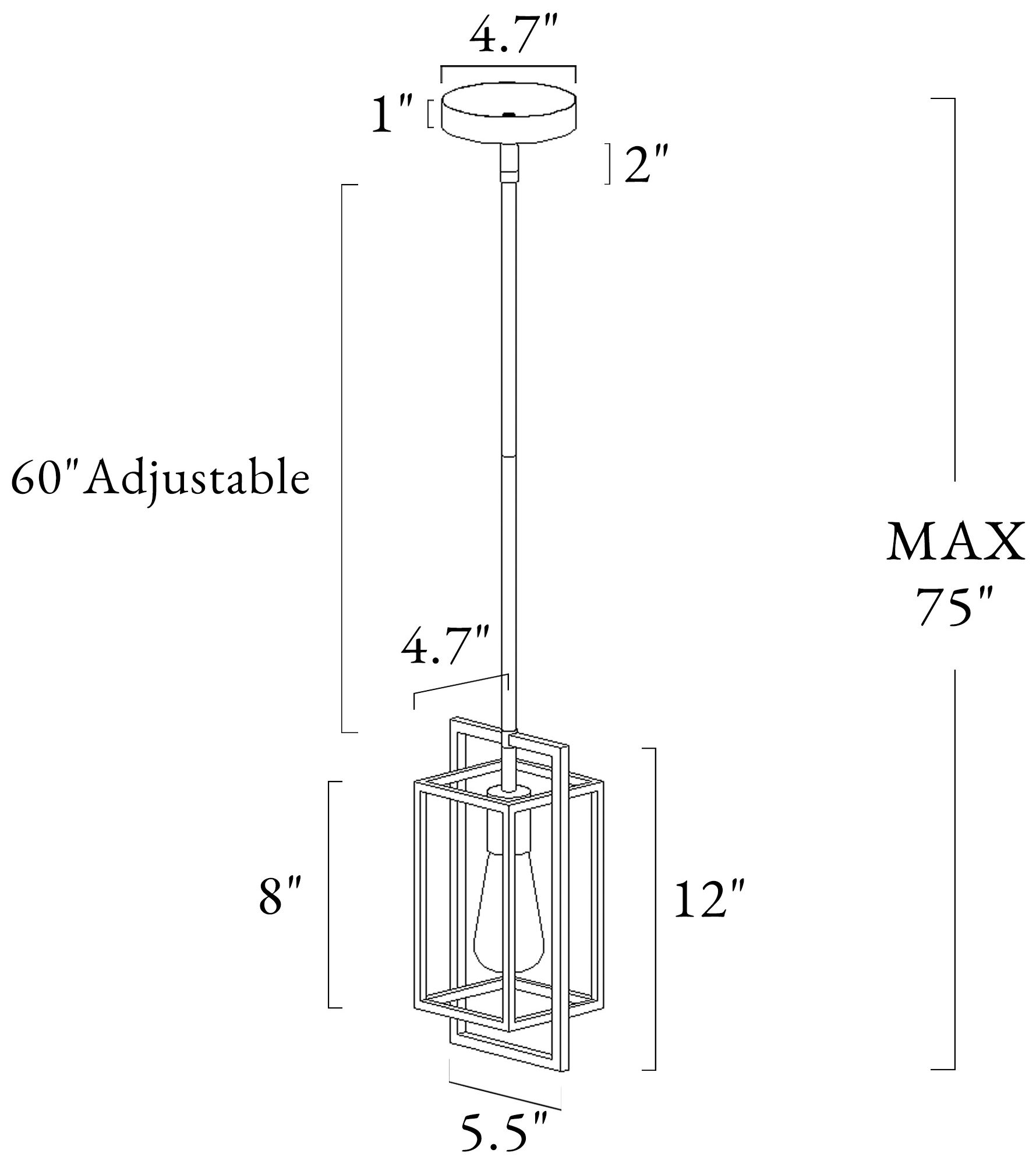 Image 2 Sinfi Modern 5.5" Wide 1-Light Pendant Light more views