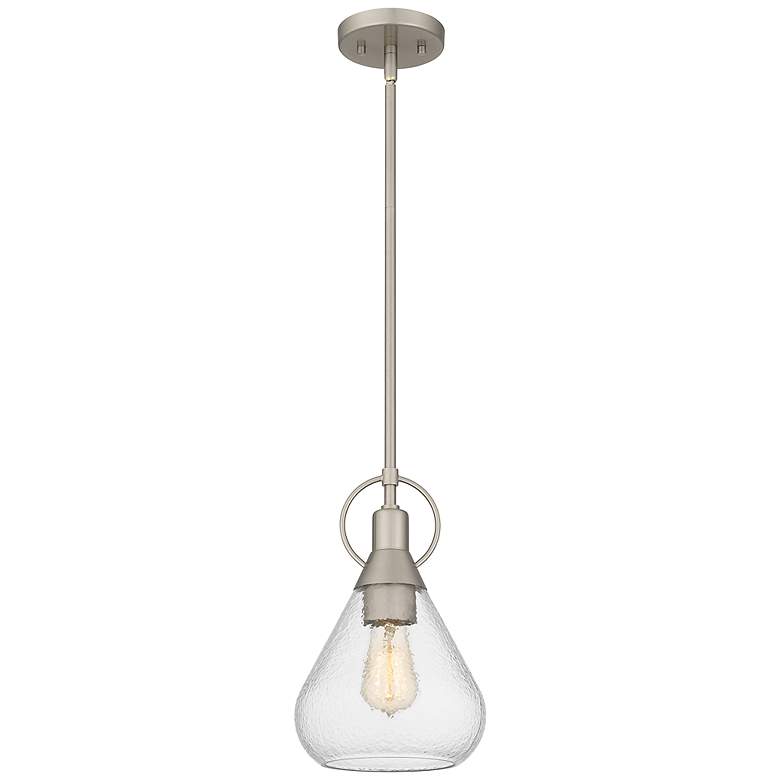 Image 1 Singh 1-Light Brushed Nickel Mini Pendant
