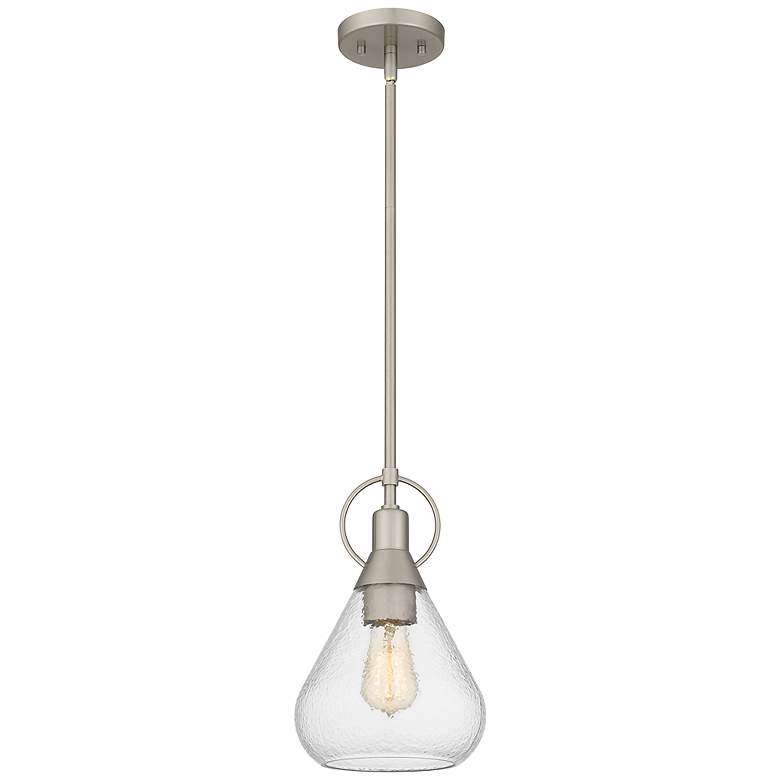 Image 1 Singh 1-Light Brushed Nickel Mini Pendant