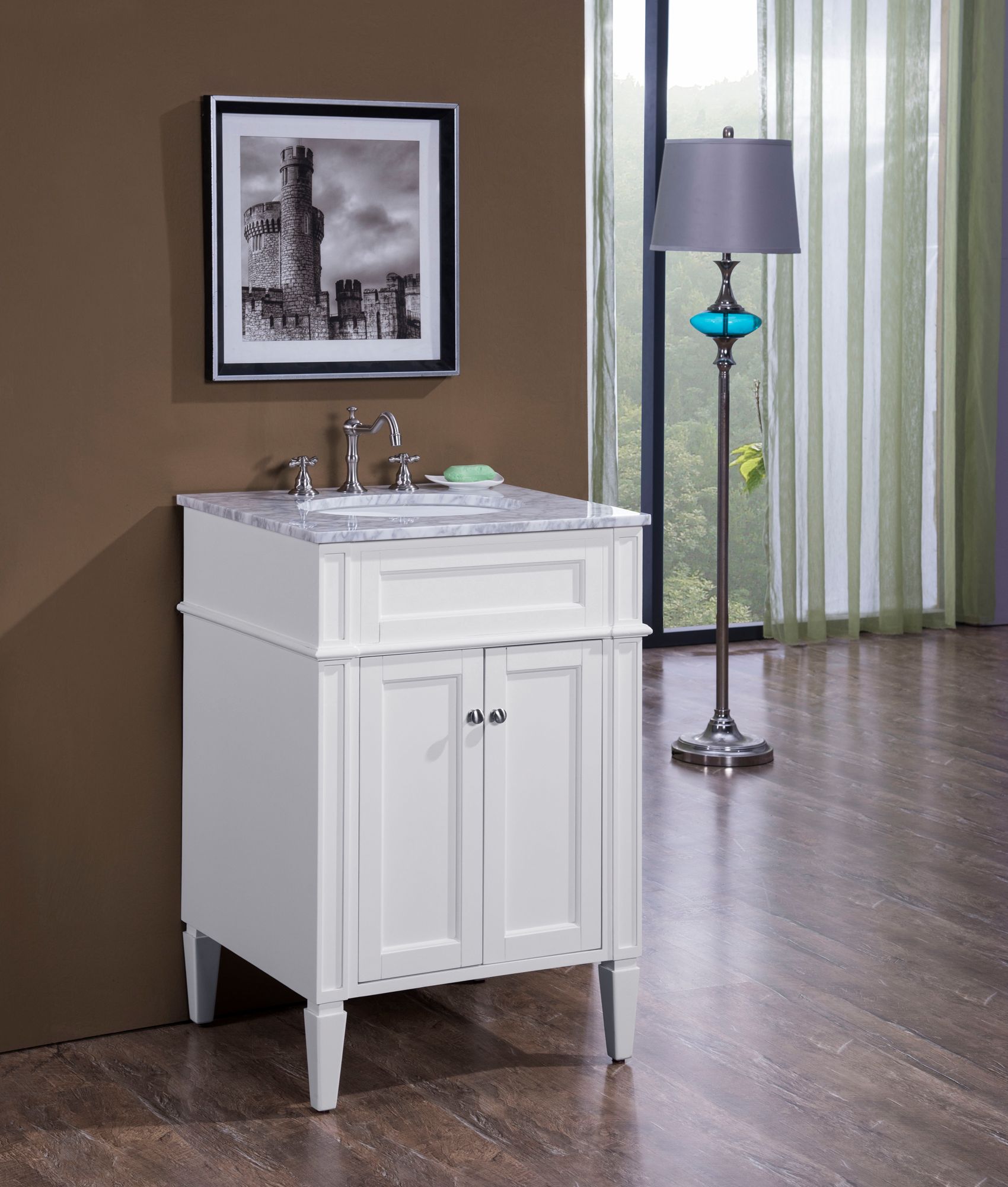 Single Bathroom Vanity, 24 Inch