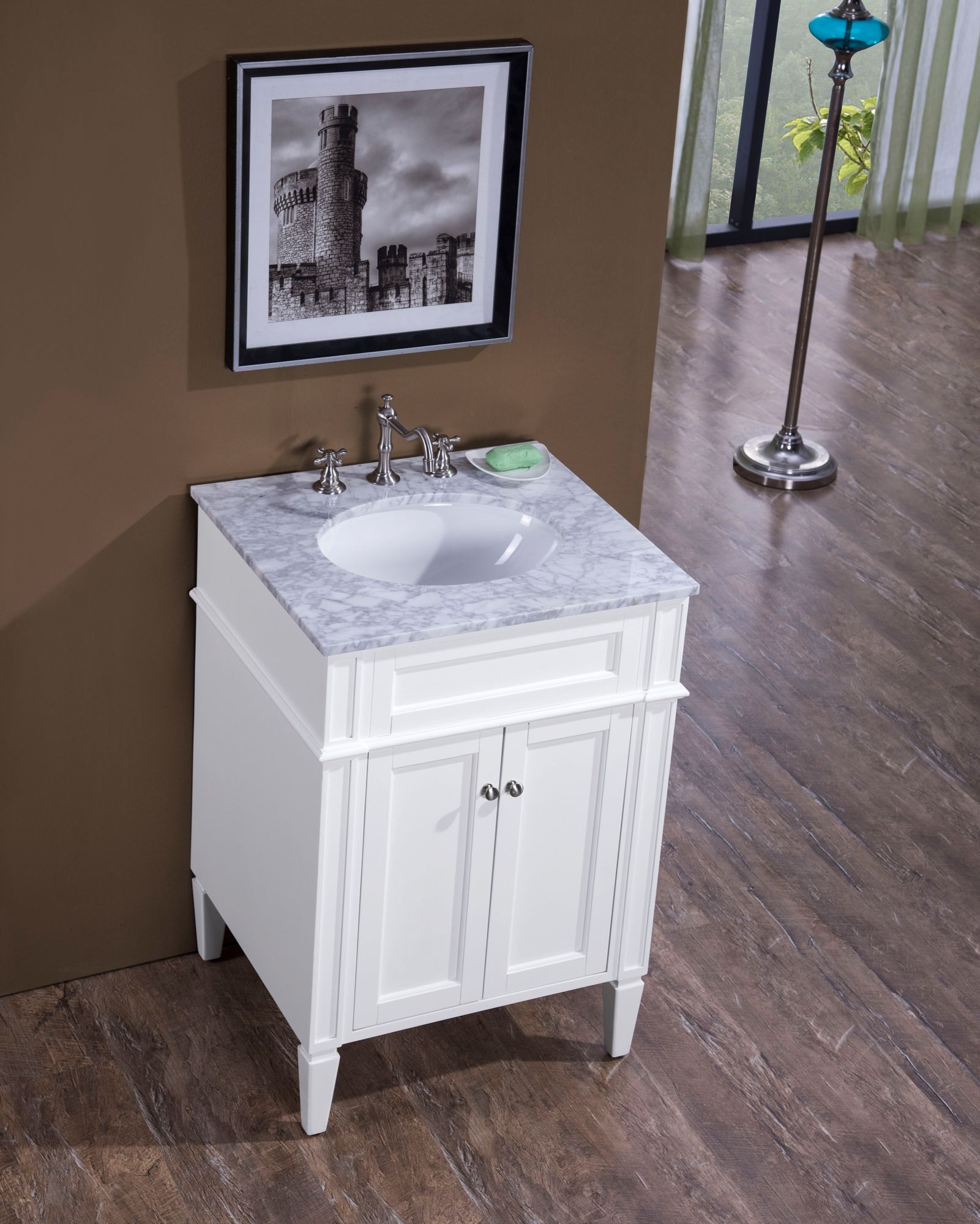 Single Bathroom Vanity, 24 Inch