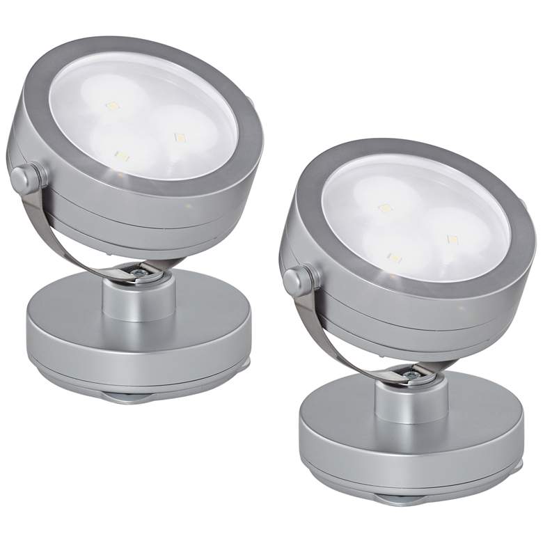 Image 1 Single Head LED Battery Operated Uplights Set of 2