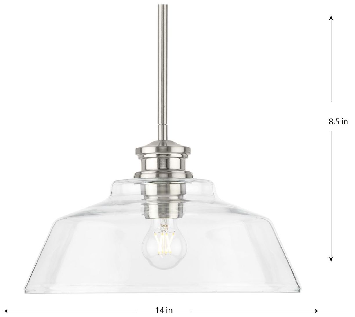 Image 4 Singleton Collection One-Light 14" Medium Pendant Light more views