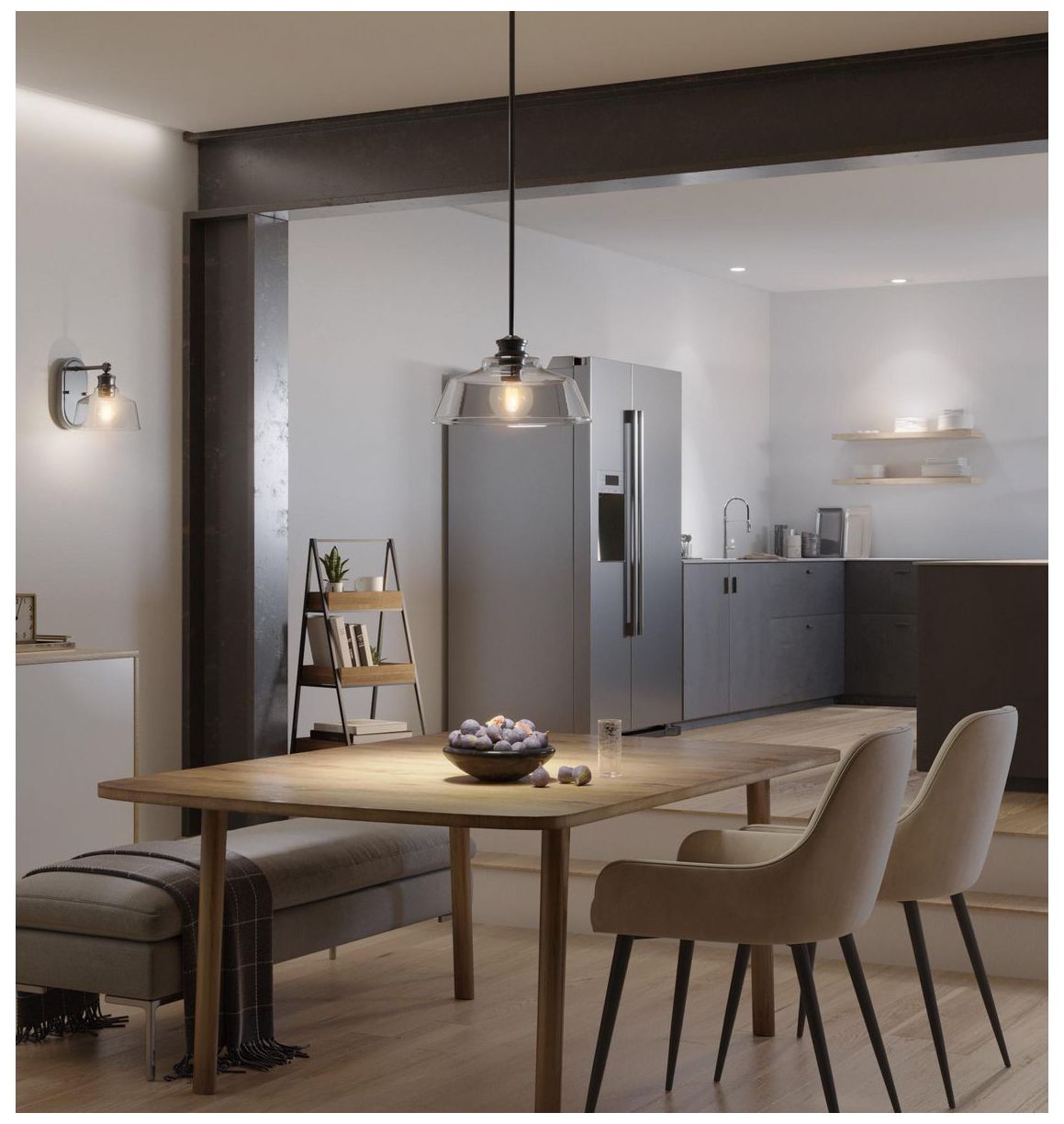 Image 2 Singleton Collection One-Light 14" Medium Pendant Light more views