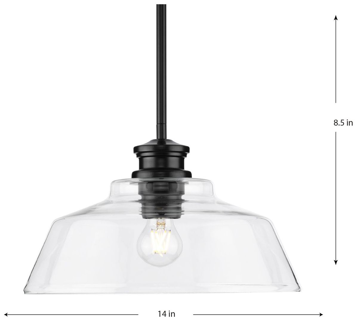 Image 4 Singleton Collection One-Light 14" Medium Pendant Light more views