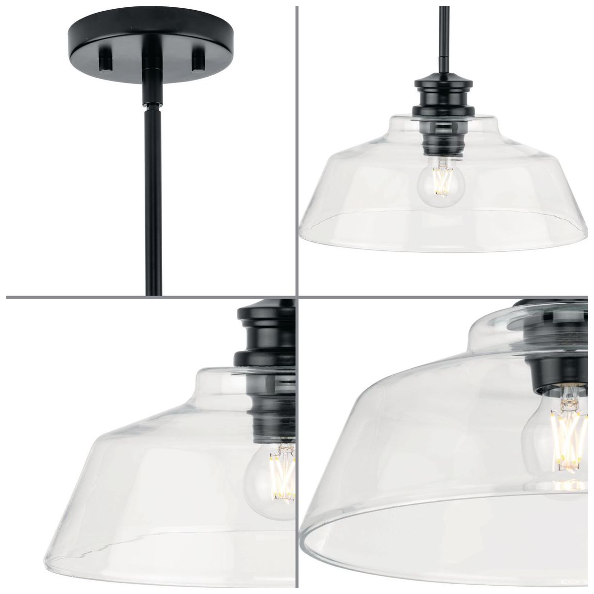Image 6 Singleton Collection One-Light 14" Medium Pendant Light more views