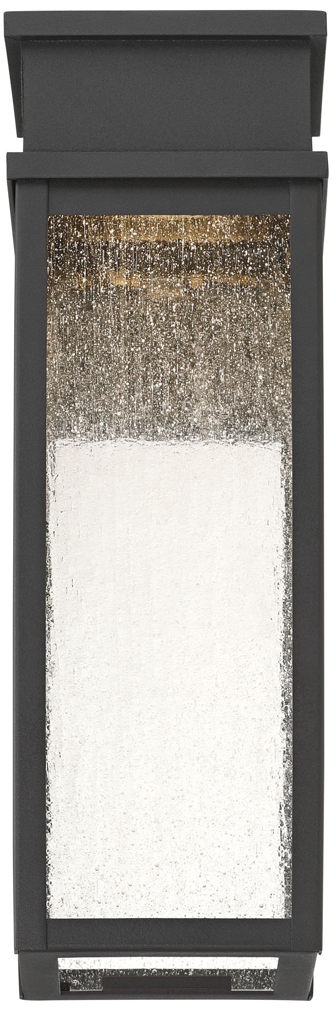 Image 5 Sintef 14 1/4" High Sand Black and Seeded Glass LED Outdoor Wall Light more views