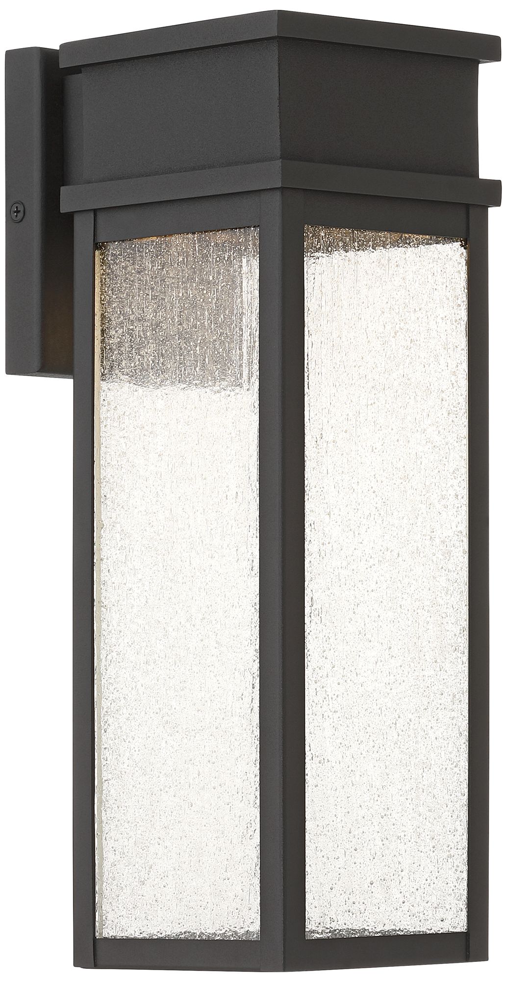 Image 6 Sintef 14 1/4" High Sand Black and Seeded Glass LED Outdoor Wall Light more views