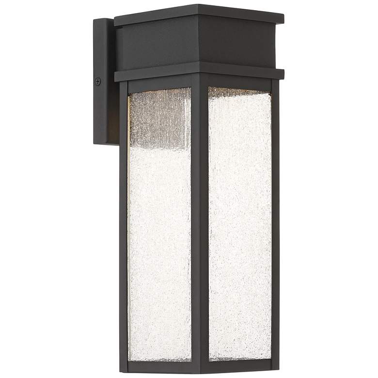 Image 6 Sintef 14 1/4" High Sand Black LED Outdoor Wall Light more views