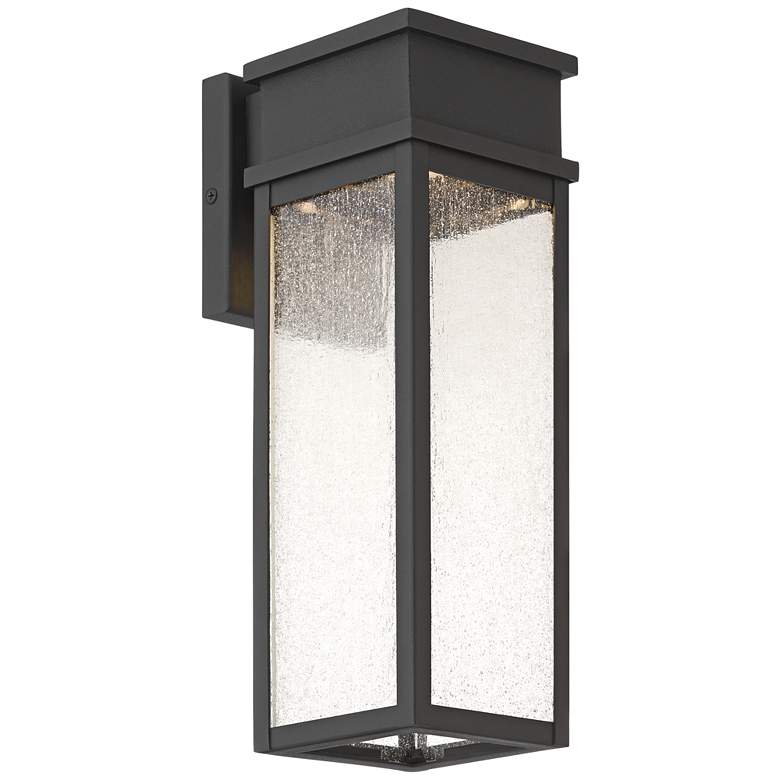 Image 7 Sintef 14 1/4" High Sand Black LED Outdoor Wall Light more views