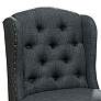 3_Sinuata 25 1/4" Gray Tufted Fabric Counter Stools Set of 2 more views