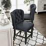 6_Sinuata 25 1/4" Gray Tufted Fabric Counter Stools Set of 2 more views