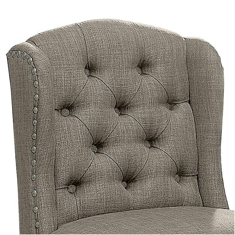 Image 3 Sinuata 25 1/4" Light Gray Tufted Counter Stools Set of 2 more views