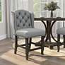 7_Sinuata 25 1/4" Light Gray Tufted Counter Stools Set of 2 more views