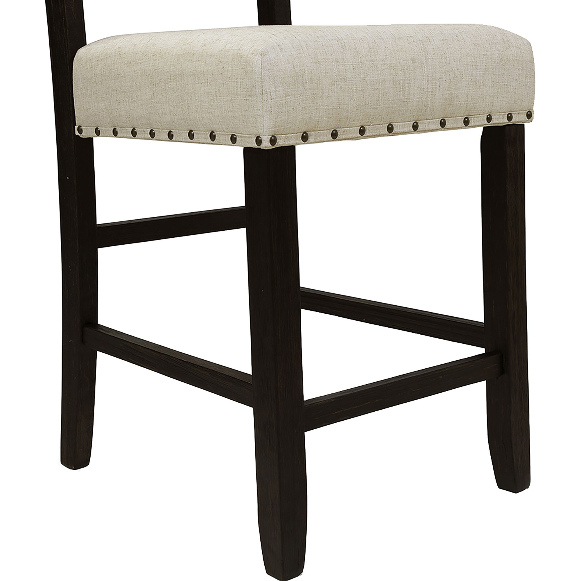 Image 6 Sinuata 25" Beige Fabric Counter Stools Set of 2 more views