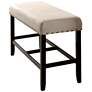 4_Sinuata 44" Wide Beige Fabric Counter Height Bench more views