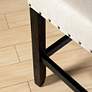 7_Sinuata 44" Wide Beige Fabric Counter Height Bench more views