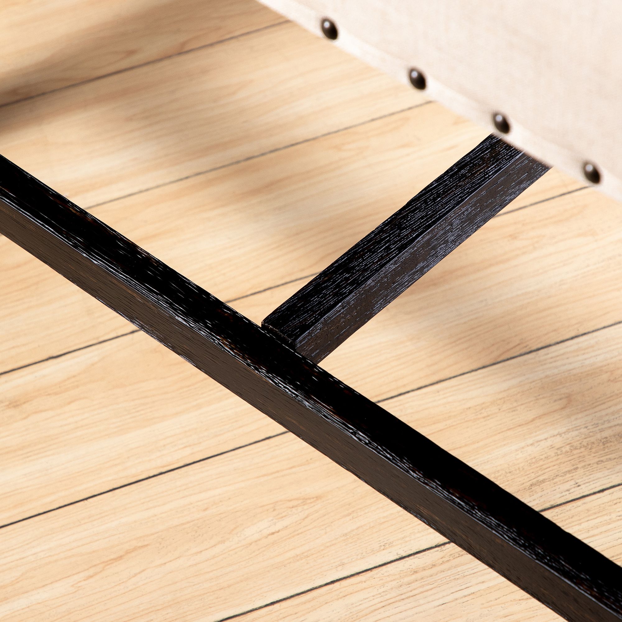 Sinuata 44" Wide Beige Fabric Counter Height Bench