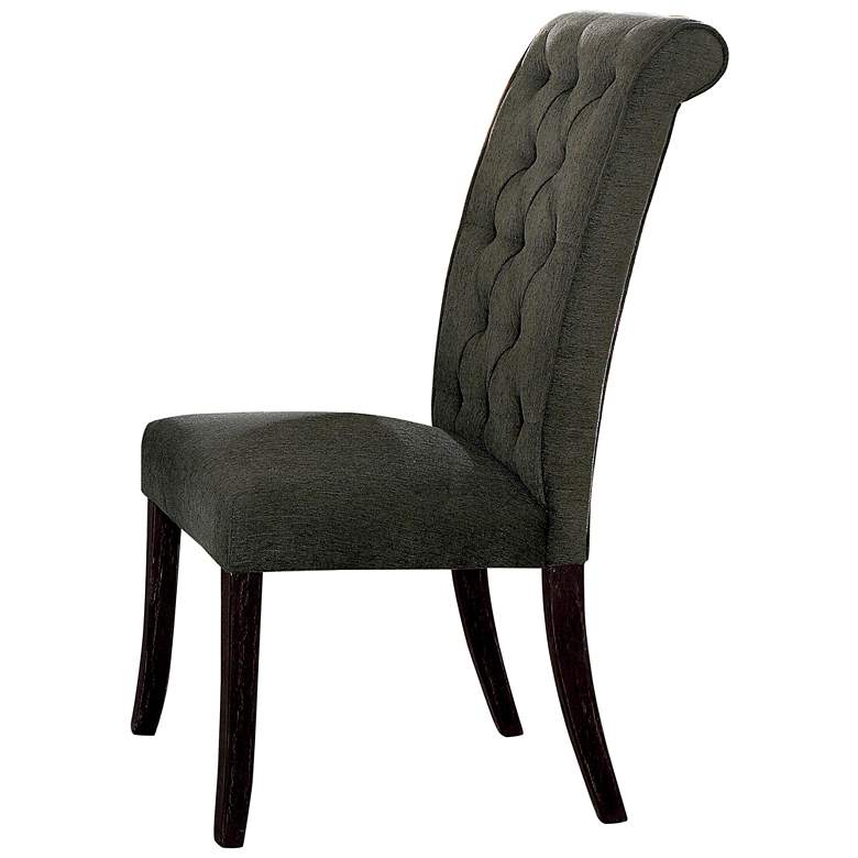Image 6 Sinuata Gray Tufted Fabric Side Chairs Set of 2 more views