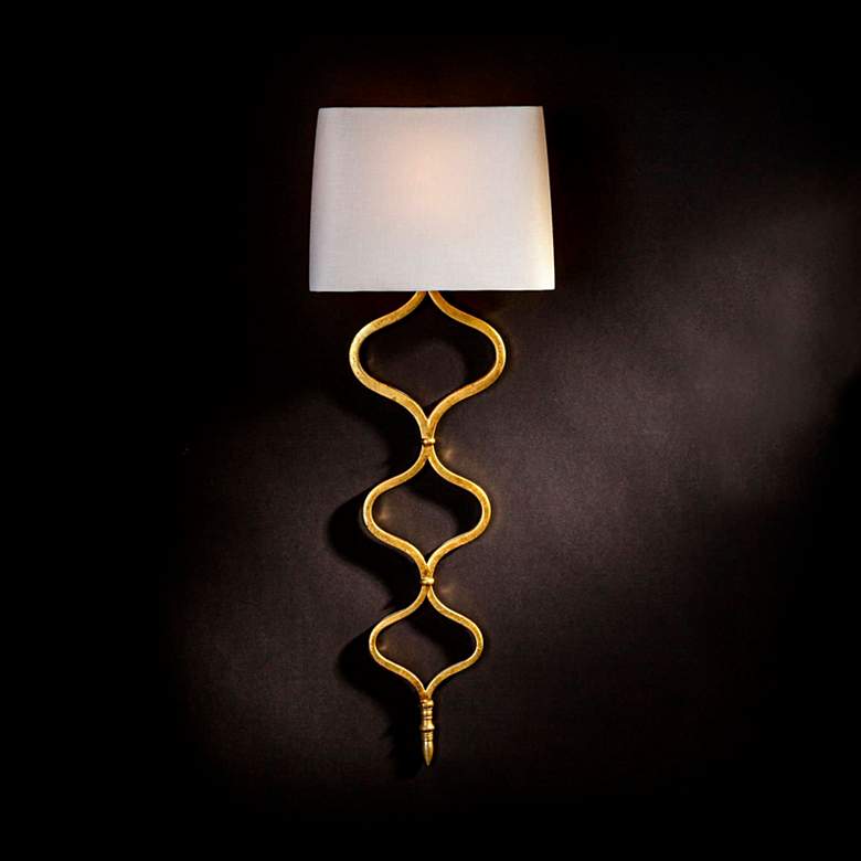 Image 4 Sinuous 33 1/2" High Gold Leaf ADA Wall Sconce more views