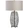 Sinuous Burnished Antiquing Natural Steel Table Lamp