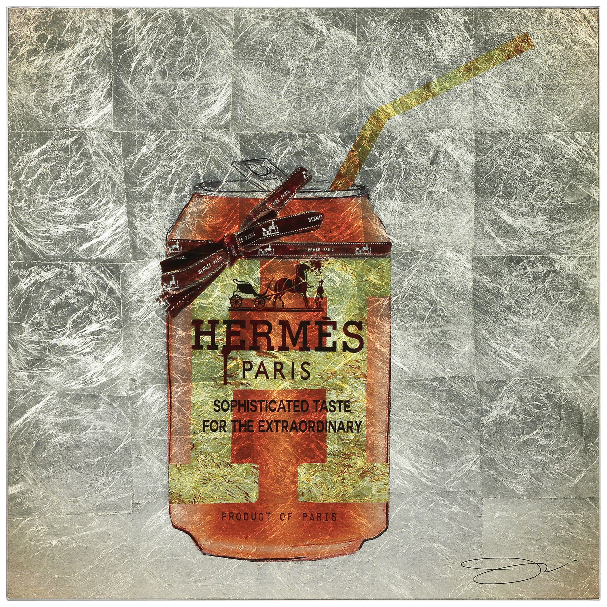 Image 2 Sip Designer Reverse Printed Tempered Glass with Silver Leaf Wall Art