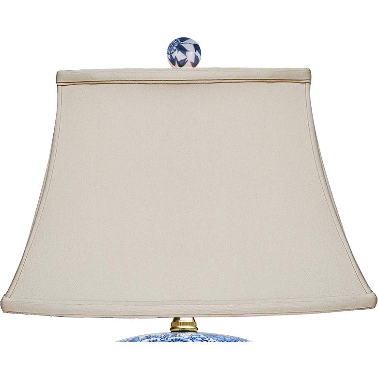 Image 2 Sirah 19 1/2 inchH Blue White English Oval Urn Accent Table Lamp more views