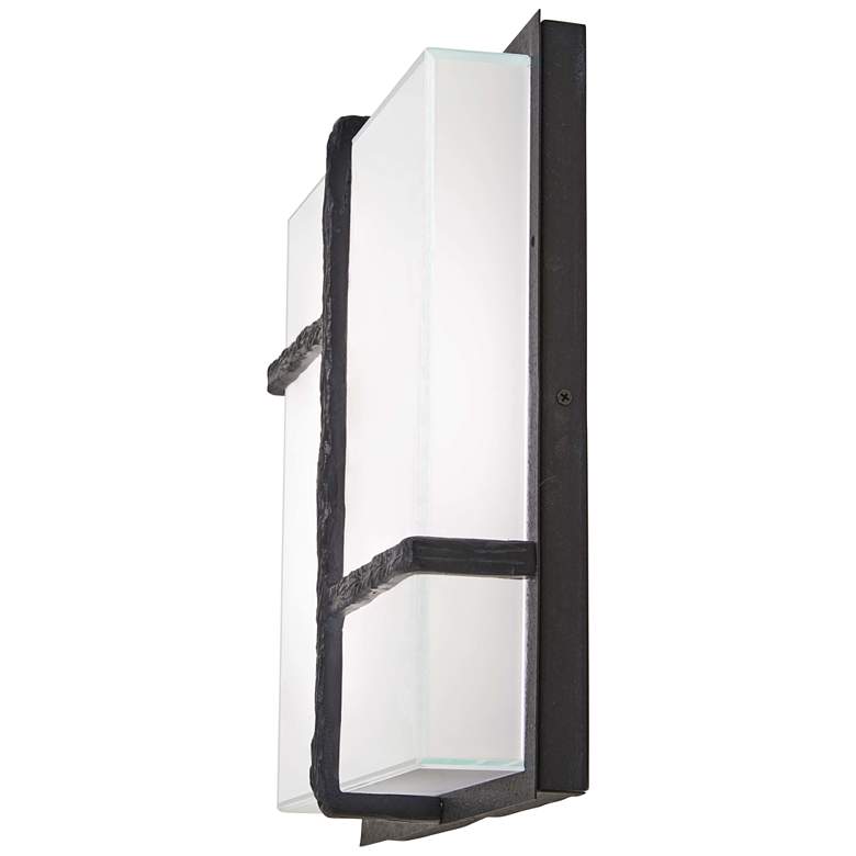 Image 1 Sirato 14 1/4" High Iron and Glass LED Outdoor Wall Light