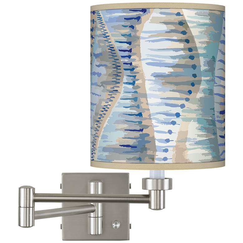 Image 1 Siren Brushed Nickel Swing Arm Wall Lamp