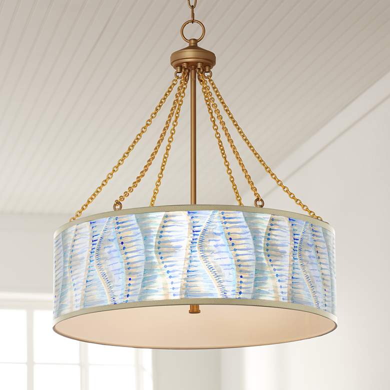 Image 1 Siren Dana Antique Brass Pendant Light