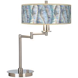 Image2 of Siren Giclee Shade Modern LED Swing Arm Desk Lamp