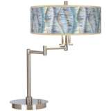 Siren Giclee Shade Modern LED Swing Arm Desk Lamp
