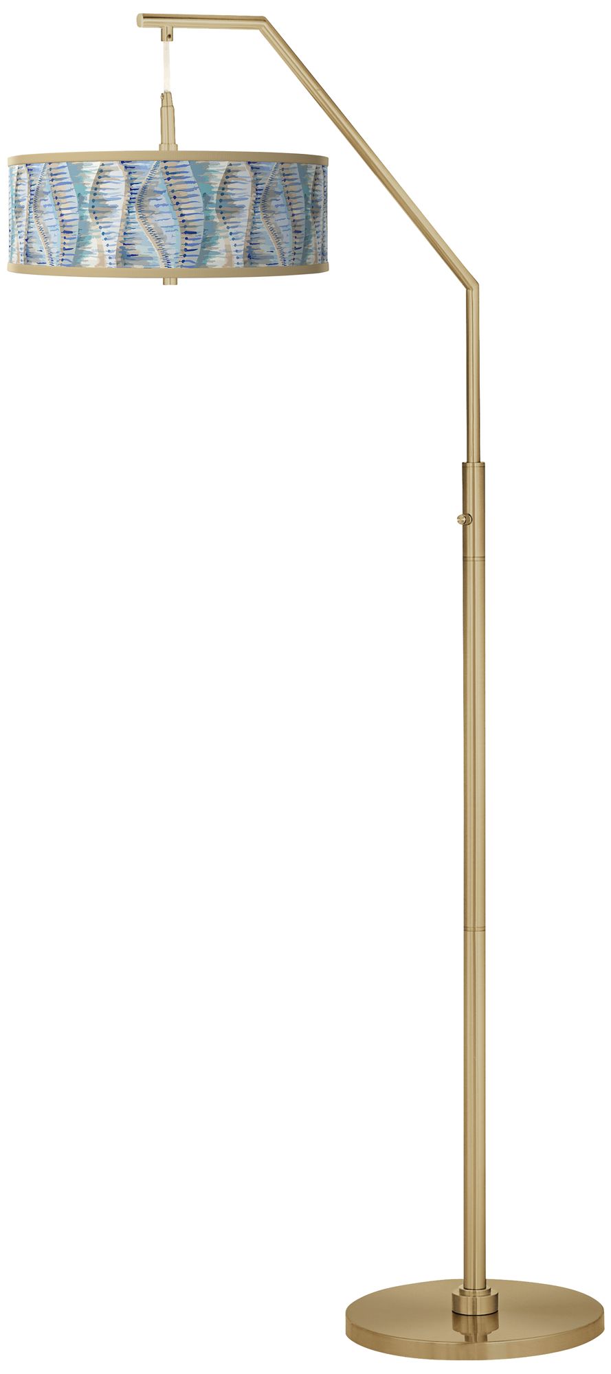 Siren Giclee Warm Gold Arc Floor Lamp