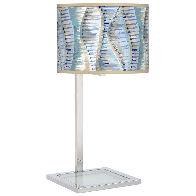 Image 1 Siren Glass Inset Table Lamp