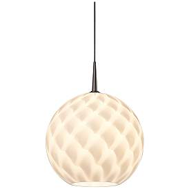 Image2 of Sirena 8"W Matte Chrome White Glass 3000K LED Mini Pendant