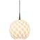 Sirena 8"W Matte Chrome White Glass 3000K LED Mini Pendant