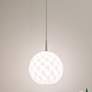 Thumbnail1 of Sirena 8"W Matte Chrome White Glass 3000K LED Mini Pendant