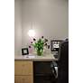 6_Sirena 8"W Matte Chrome White Glass 3000K LED Mini Pendant more views