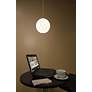 7_Sirena 8"W Matte Chrome White Glass 3000K LED Mini Pendant more views