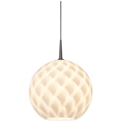 Sirena Pendant - Matte Chrome Finish - White Glass Shade