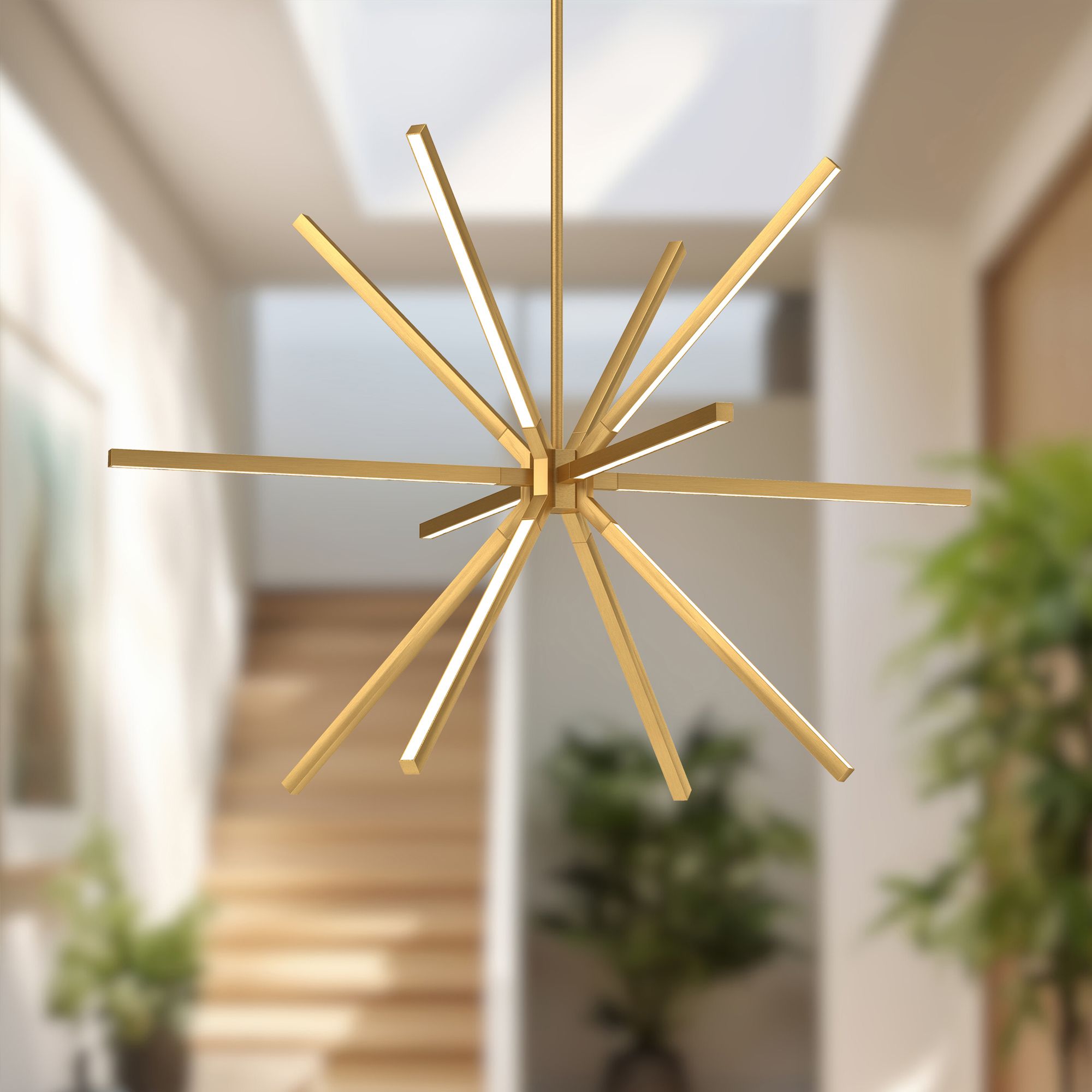 Image 2 Sirius 32 1/4" Wide Brushed Gold LED Sputnik Pendant Light more views